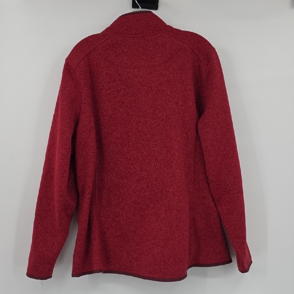 L.L. Bean Women's Cherry Red Full Zip Fleece Jacket Size 2X - Picture 4 of 7